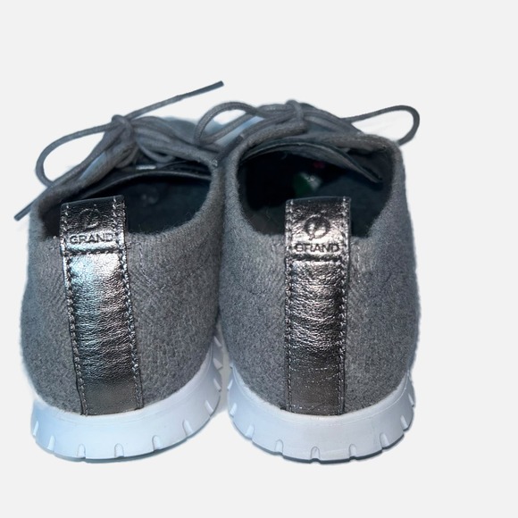 Cole Haan Zero Grand Sneakers Size 7 1/2 Gray Knit Oxford - Picture 3 of 8